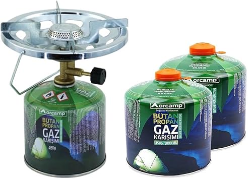 Orcamp Camping Cooker Set-450 gr Tube K-500-450+2 Pieces Tube KTS-450 ORC-024-A2