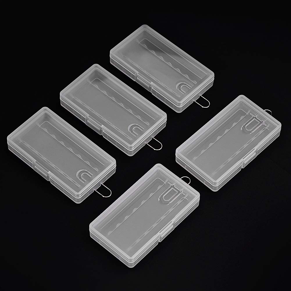 Lot De 5 Boîtiers De Rangement Pour Piles AAA - Transparent PP Dur - Neuf Sous Emballage