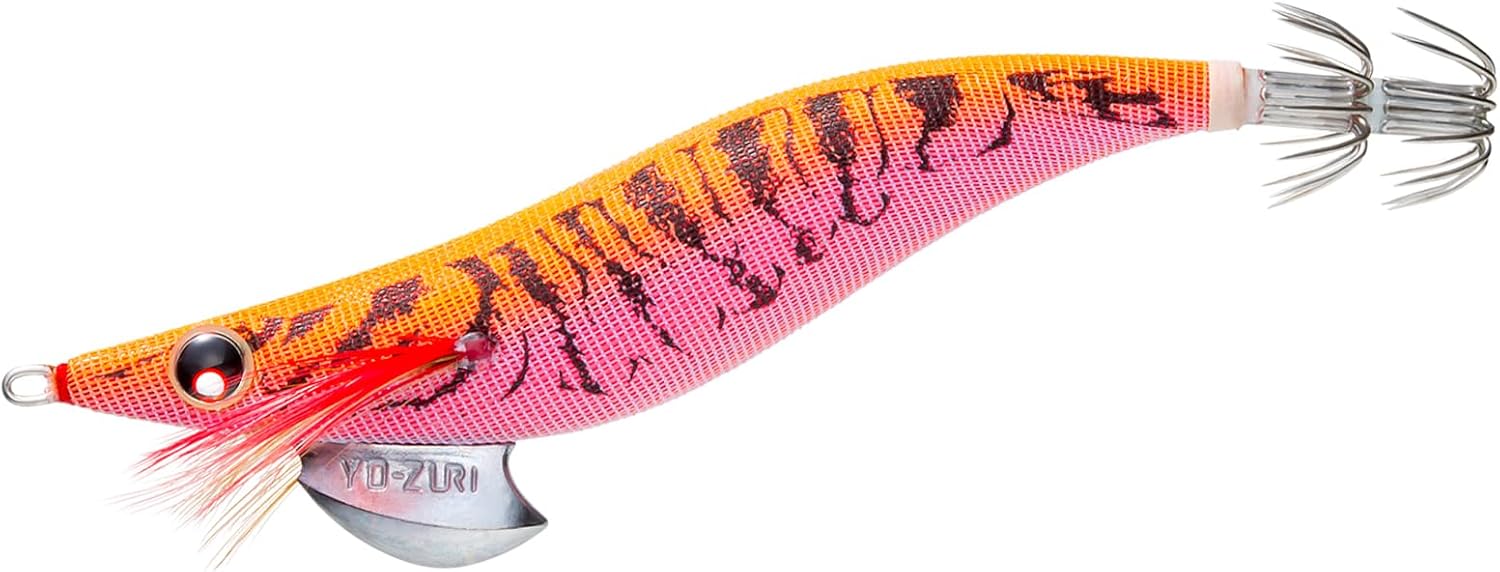 Duel YO-Zuri A1030N-K9 A1030N-K9 Egging, Squid Fishing Lure, Fishing Tackle Fishing Tackle Bait Tree, Rigging, Red Orange