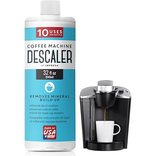 IMPRESA 10 Uses 32oz Coffee Machine Descaler for Keurig and Virtually All Single Use Coffee and Espresso Machines - Made in the USA