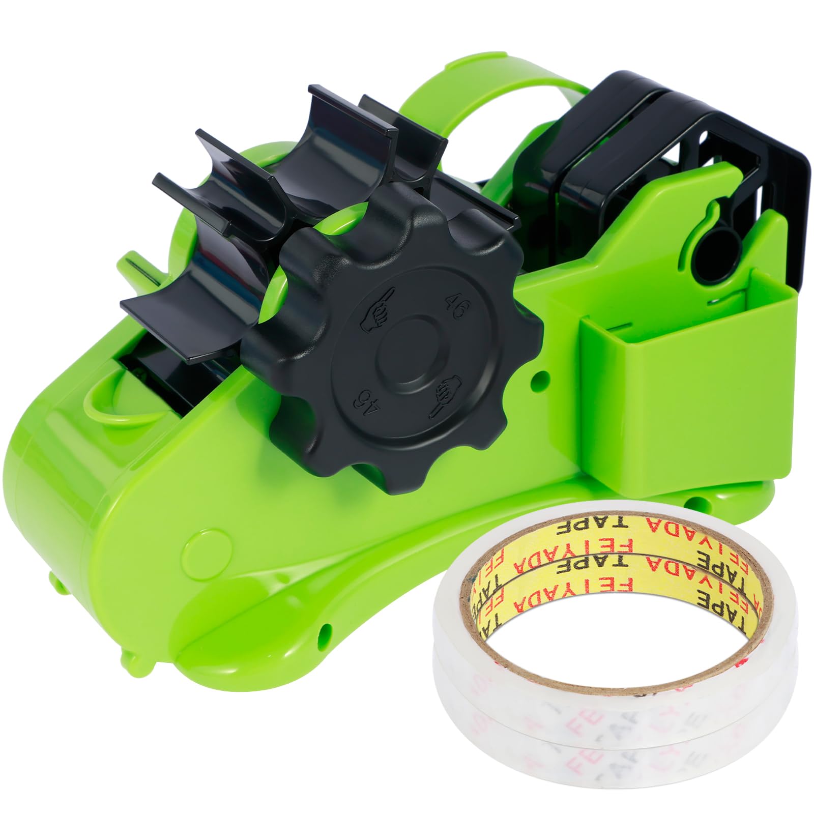Heat Tape Dispenser Sublimation for 1.4inch Tape Cutting Non-Slip Multiple Roll Tape Dispenser Sellotape Dispenser with 2 Tapes Portable Heat Tape Cut Dispenser Compact Sublimation — image 1