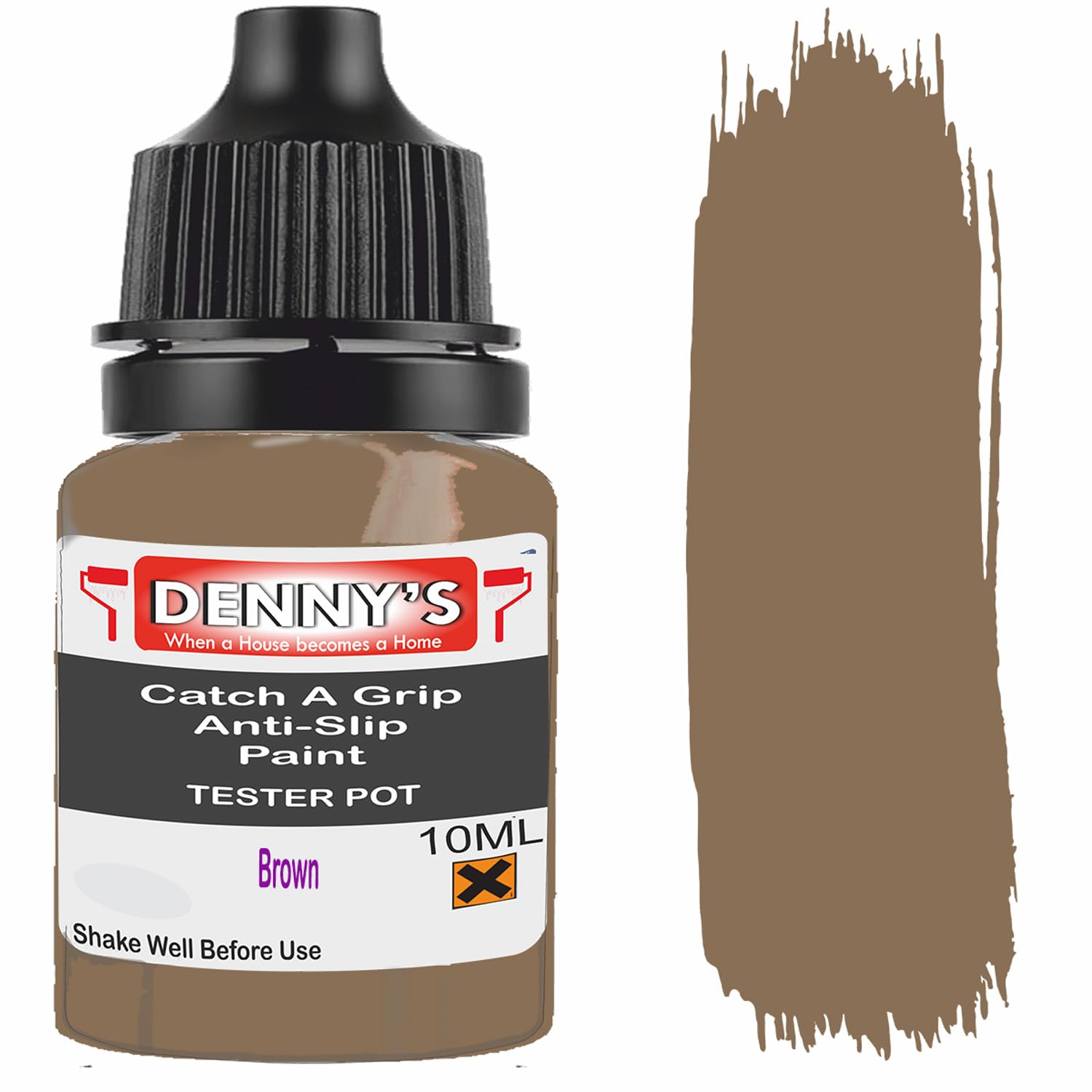 SCOOBYS PAINTS BACK IN THE MIX Catch A Grip Anti Slip Floor Paint – Non Slip Coating for Steps, Railings & Garages – 170 Colours, High Adhesion, Quick Dry, Multiple Sizes (Brown, 10ml Tester Pot)
