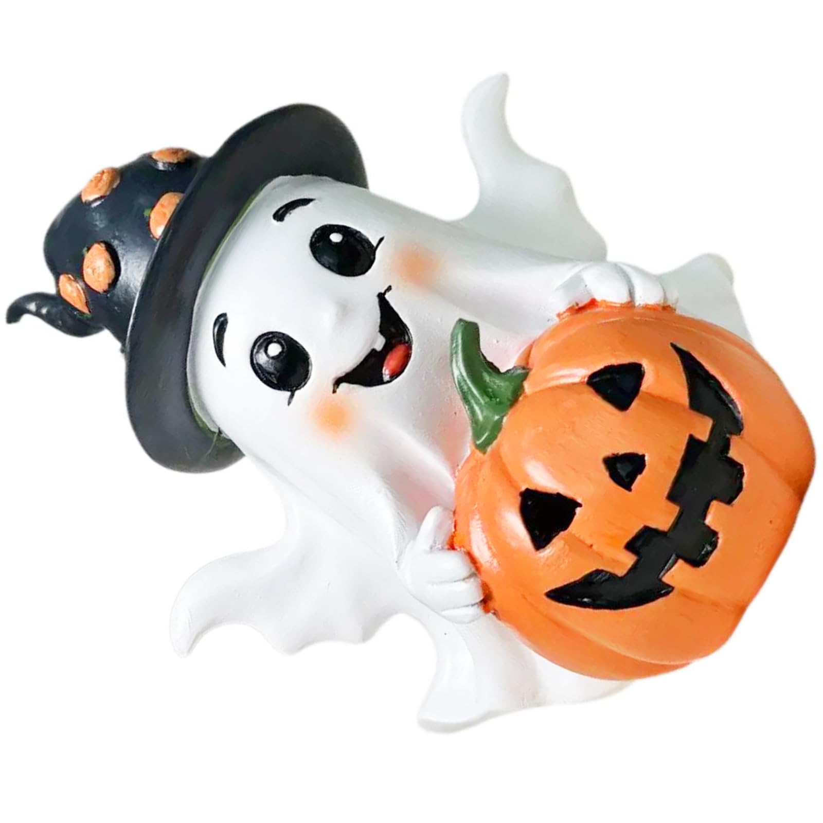 Xjdzineq Scary Specters with Glowing Pumpkins Resin Sculpture Halloween Decors for Indoor/Outdoor Party, Home, Festival Themes Halloween Specters Pumpkins Resin Ornament