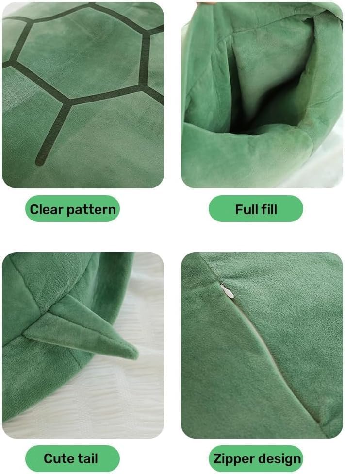 MUGUOY 40インチ ジャイアントウェアラブル亀甲枕 多機能 べっ甲ぬいぐるみ カメ ぬいぐるみ クッション おもちゃ 大人用
