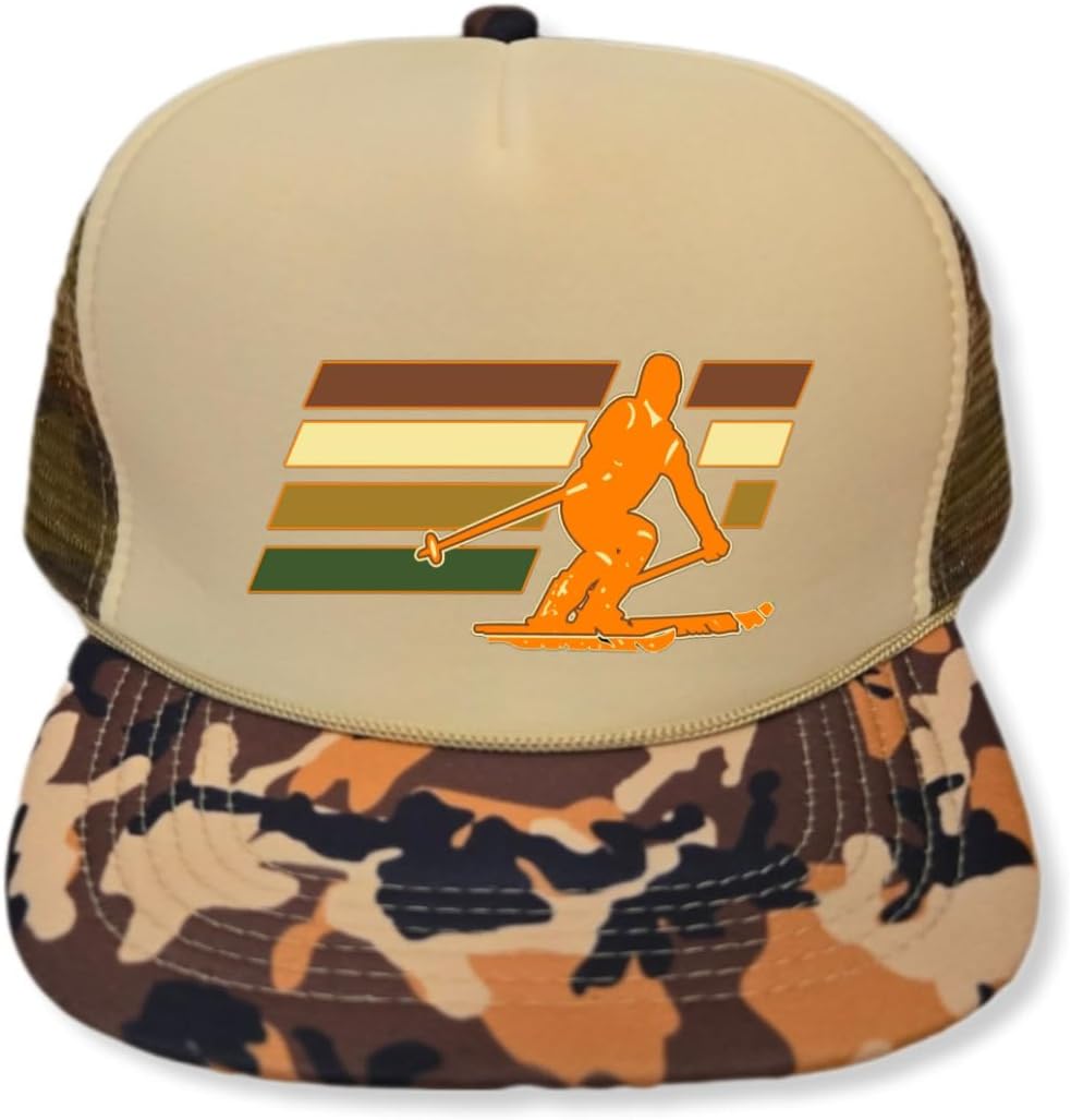 ThatsRad Retro Stripe Corduroy Skiing Hat Ski Snapback Rope