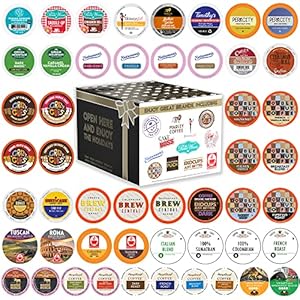 Crazy Cups Perfect Samplers Premium Coffee, Variety Pack, 50 Count