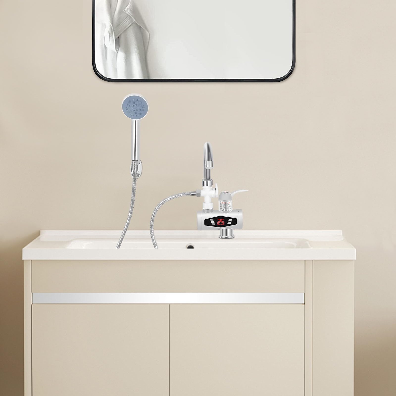 Robinet avec douche 360° pour cuisine, salle de bain et cuisine