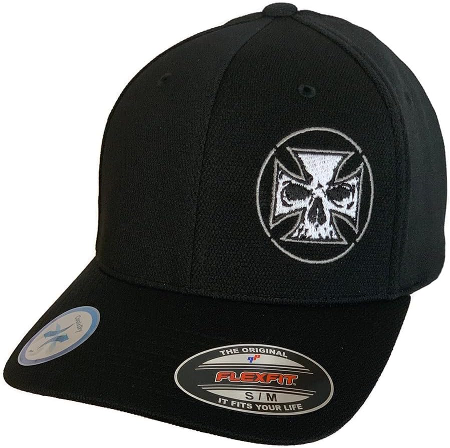 Fitted Never Fade White Maltese Cross Hat