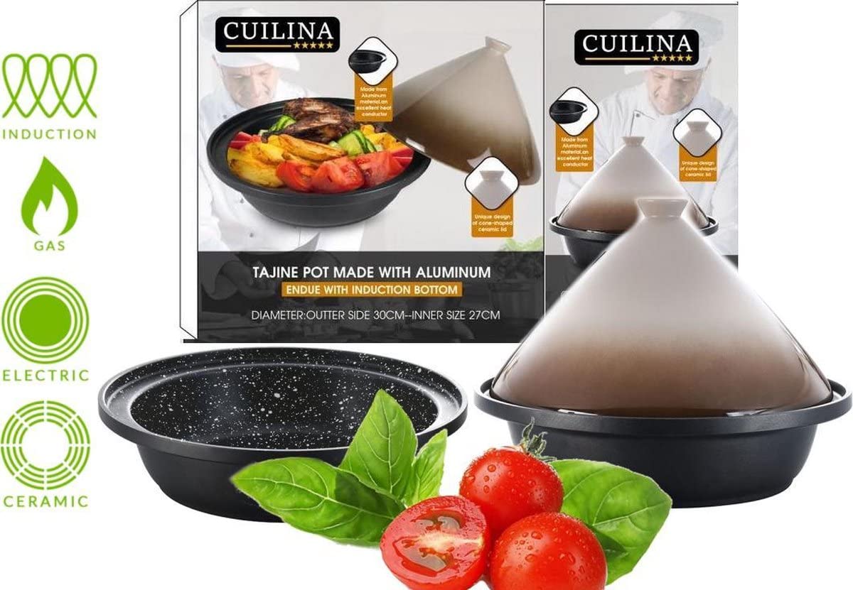 Tajine Ø 30 cm compatible avec toutes les plaques de cuisson, y compris induction.