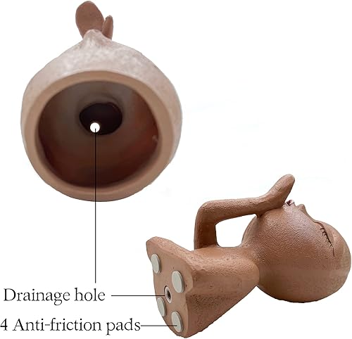 Miniatura 5 de Besoamo Macetas de cara únicas para plantas de interior y exterior, macetas de cabeza de resina con agujero de drenaje, macetas de suculentas lindas