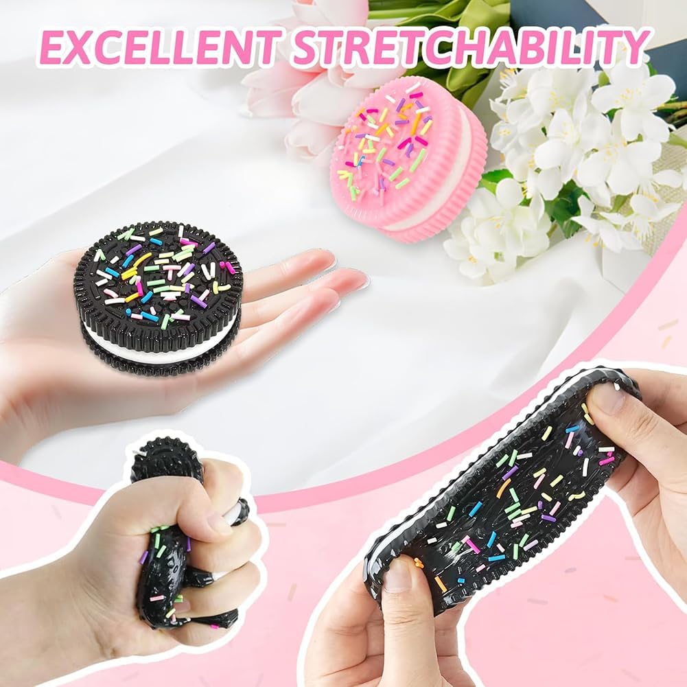 Dreamplay Taba Squishy Fidget Toys, 2 PCS Cookie Taba Squeeze Sensory Fidget Toys Gifts for Autism Person