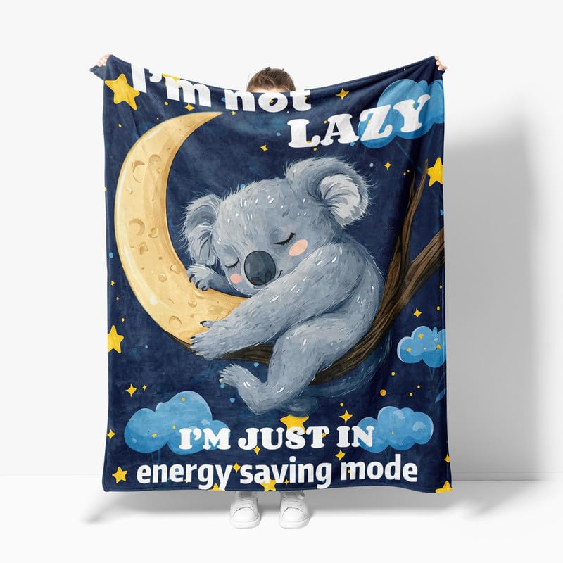 Koala Blanket Koala Fleece Throw Blanket Super Soft Warm Cozy Fuzzy Plush Koalas Gifts for Girls Boys Kids Room Decor 40"X50"
