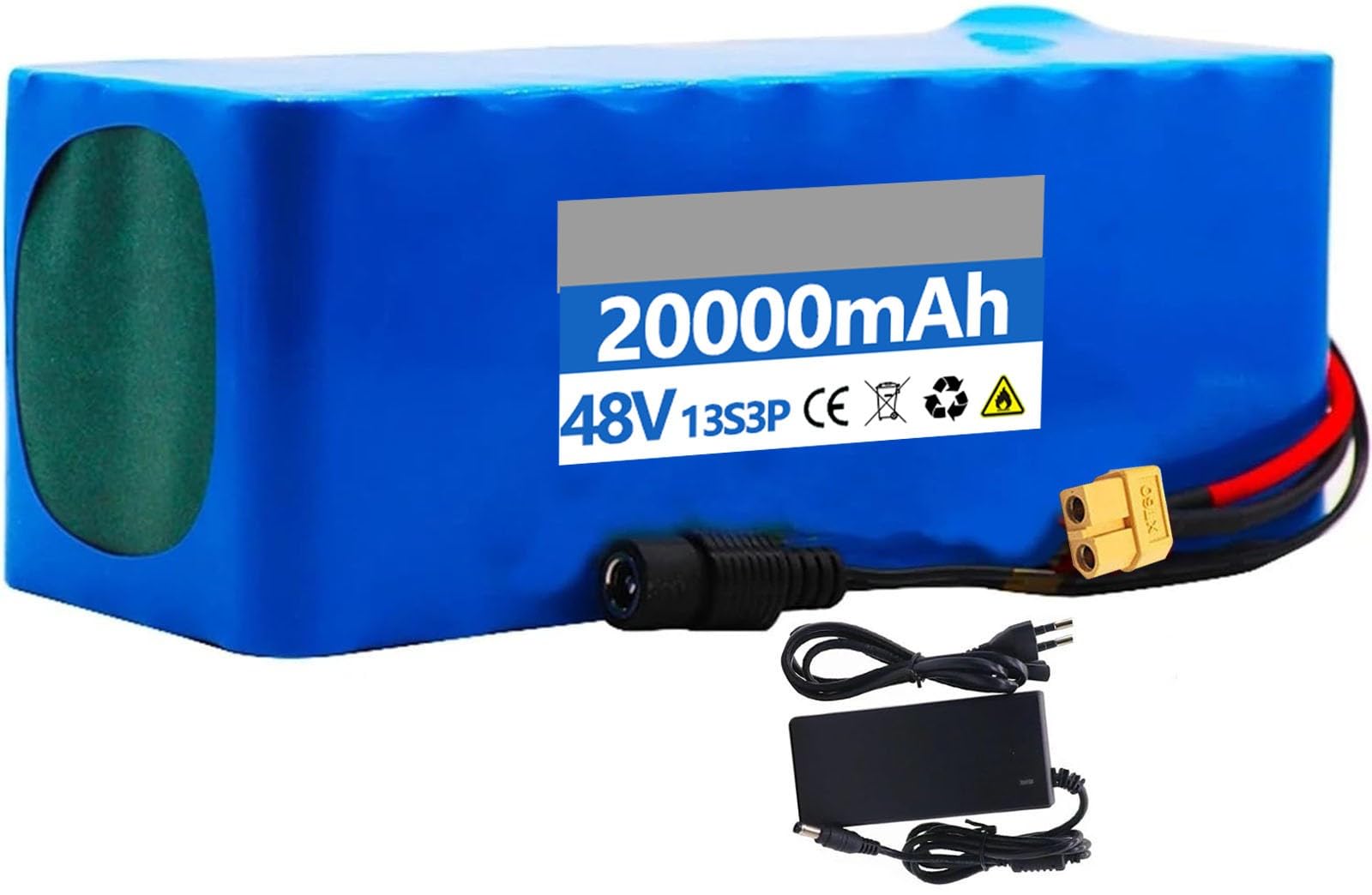 E Bike Pedelec Battery 36 V 48 V 10 Ah 15 Ah 20 Ah Ebike Battery Pack Rechargeable Li Ion Battery Built In BMS Waterproof PVC Battery For 200 W 500 W 1000 W Motors With Charger(36v 20ah,XT60)