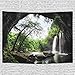Ice jazz Mountain Cave Tapestry Waterfall Tapestry Forest Tree Tapestry Nature Tapestry Wall Hanging for Bedroom Living Room Dorm 51x59 Inches