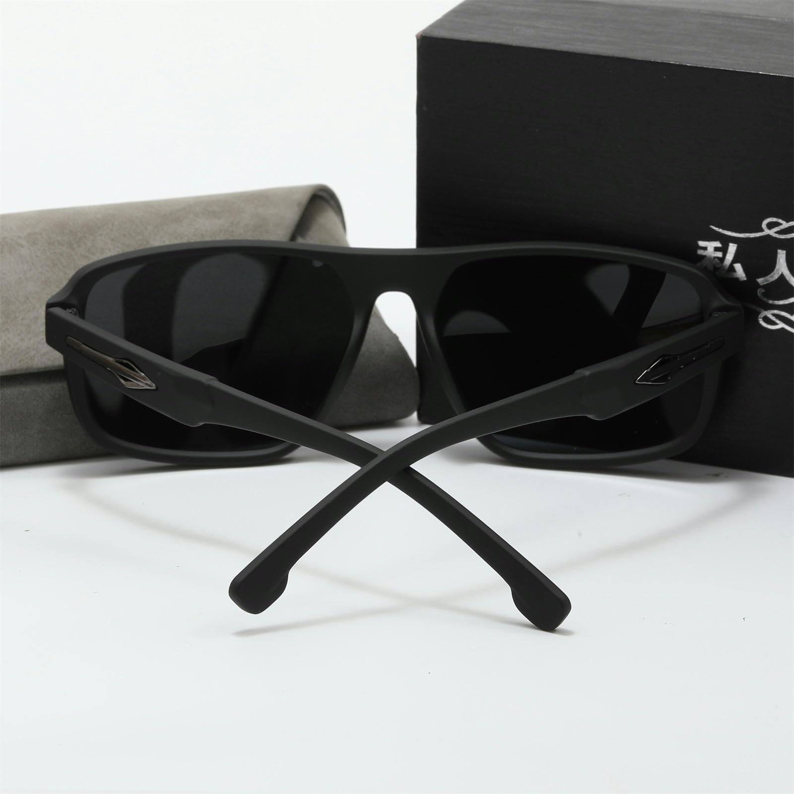 Occhiali da Sole da Donna Occhiali da Sole da Uomo E da Donna, Occhiali da Esterno alla Moda, Occhiali da Sole, Visiere da Sole, Occhiali da Sole alla Moda-pieni Grigi con Cornice Nera