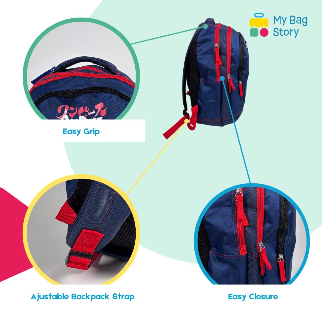 mybagstory Zaino One Piece | Grande Formato 45 cm | Blu marino