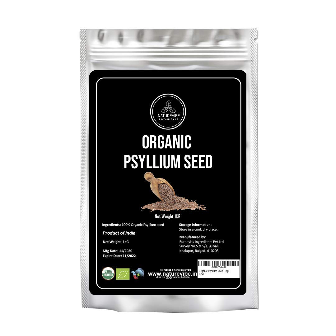 Buy Organic Psyllium Husk Seed Whole (1Kg) by Naturevibe Botanicals