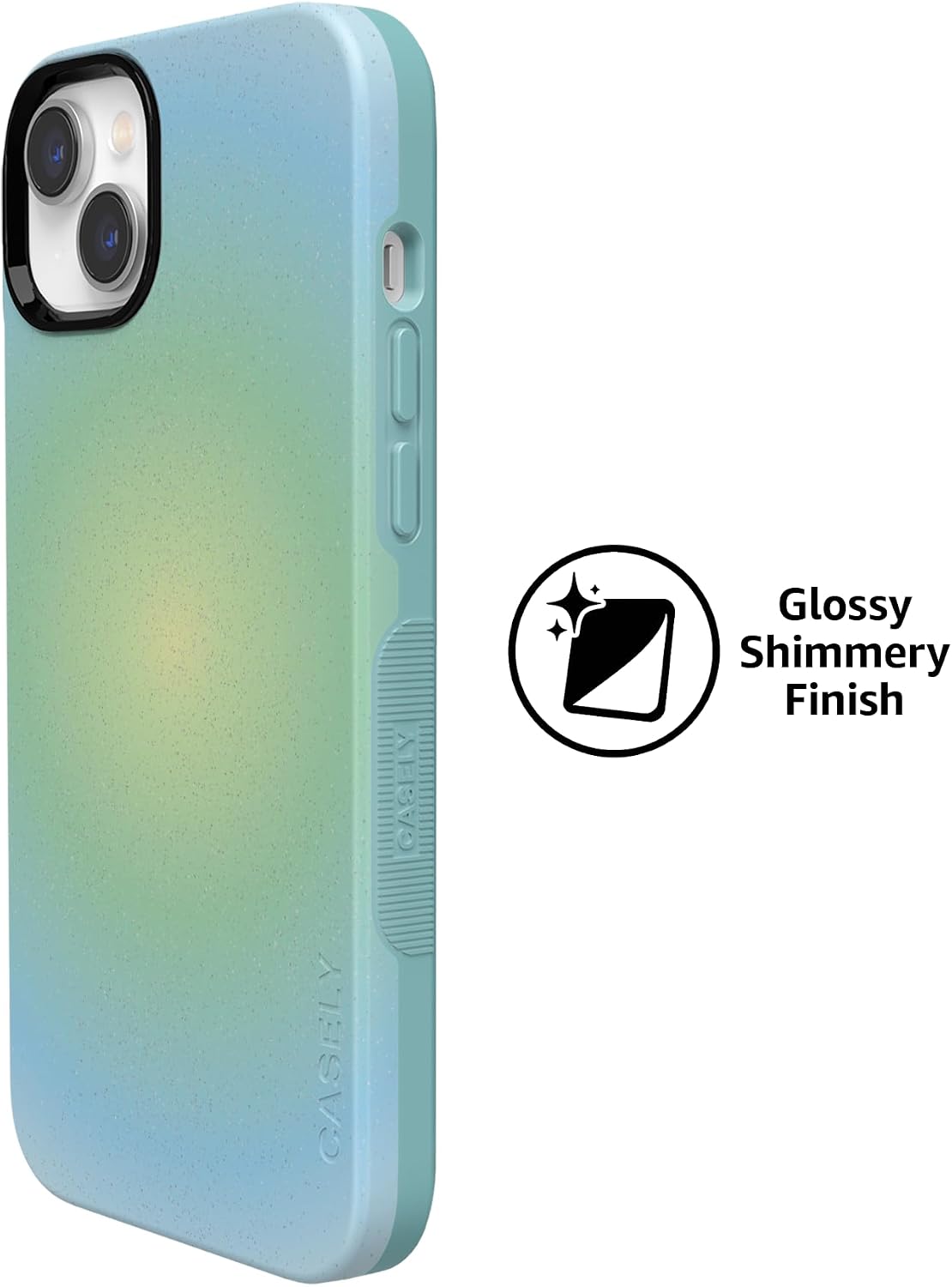 Casely iPhone 14 Case | Inner Glow | Green Aura | Bold Protective Design | MagSafe Compatible Design