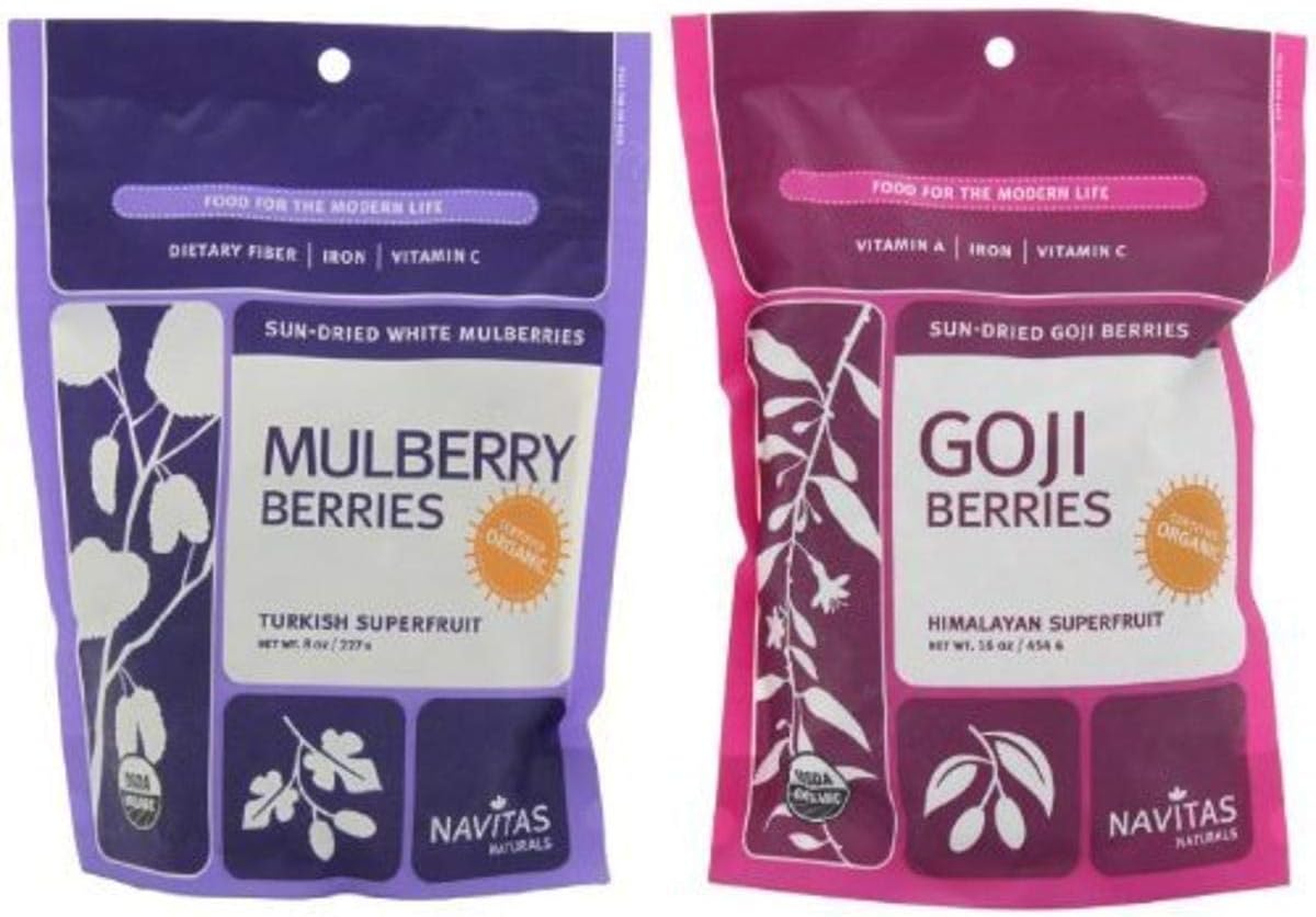 Navitas Goji and Mulberry Berries Pack