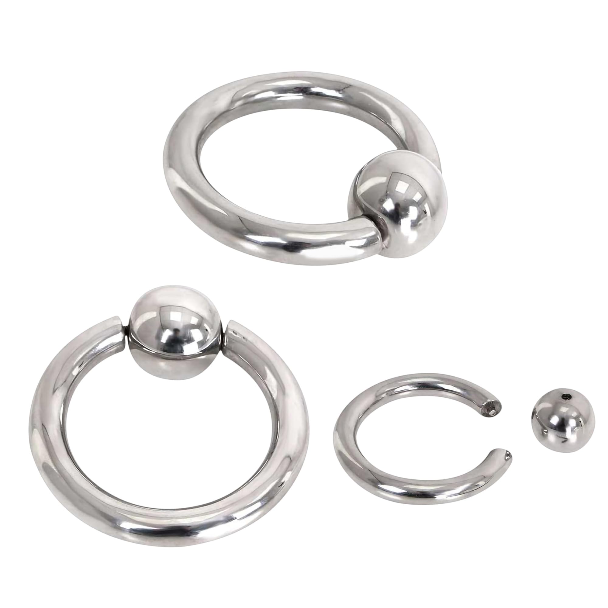 Bull Cock Ring - Anello per il pene in acciaio inox con pallina Dimensione 55 mm