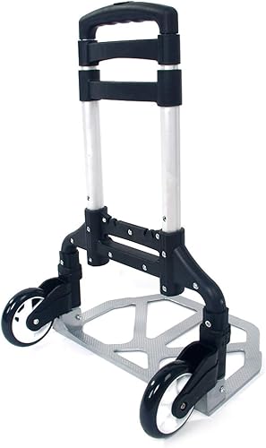 Miniatura 4 de Camión de mano portátil plegable carrito de equipaje material ligero manipulación camiones de mano plegable aleación de aluminio con cuerdas carga