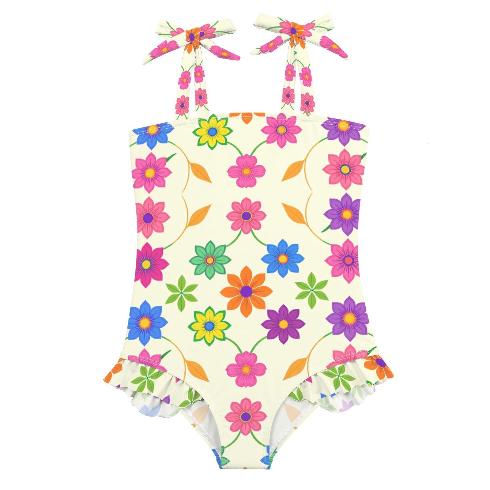 FRODOTGV Costume da bagno intero da ragazza ad asciugatura rapida, costume da bagno sportivo estivo per bambine