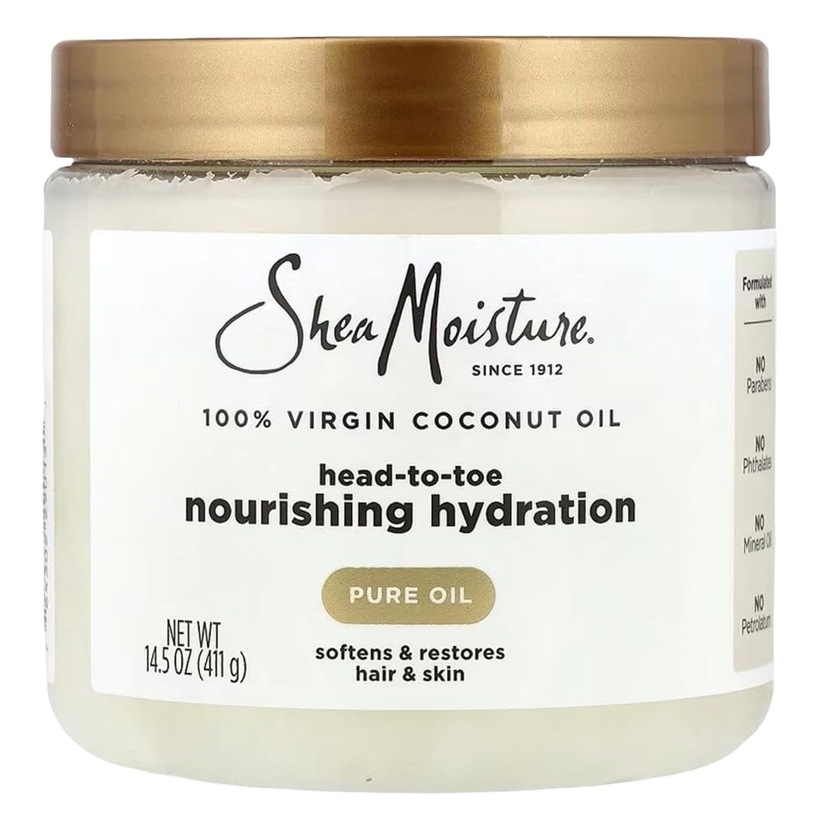 Shea Moisture 100% Extra Virgin Coconut Oil 15 oz (Pack of 3)