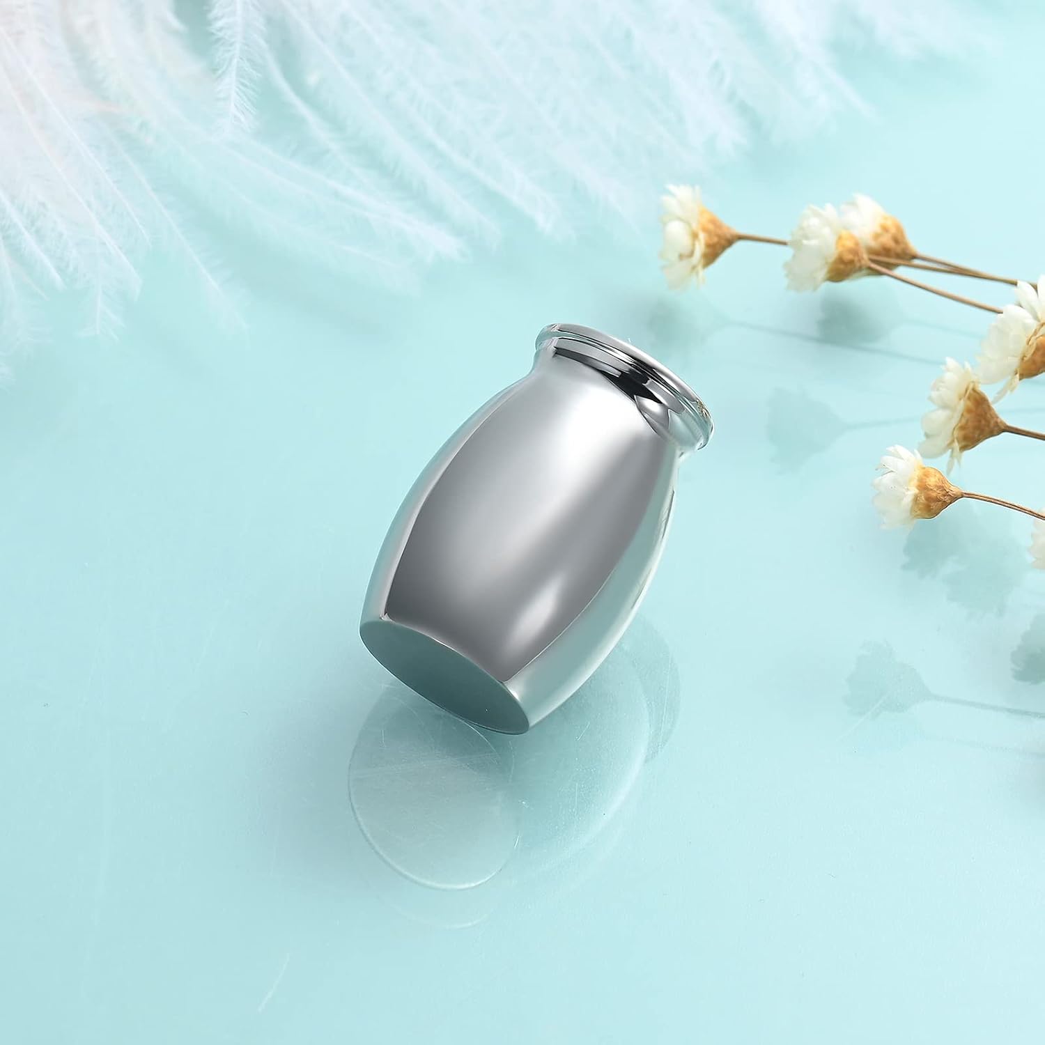 Small Urns - Super Mini Cremation Urns for Human or Pet Ashes - Stainless Steel Memorial Ashes Holder