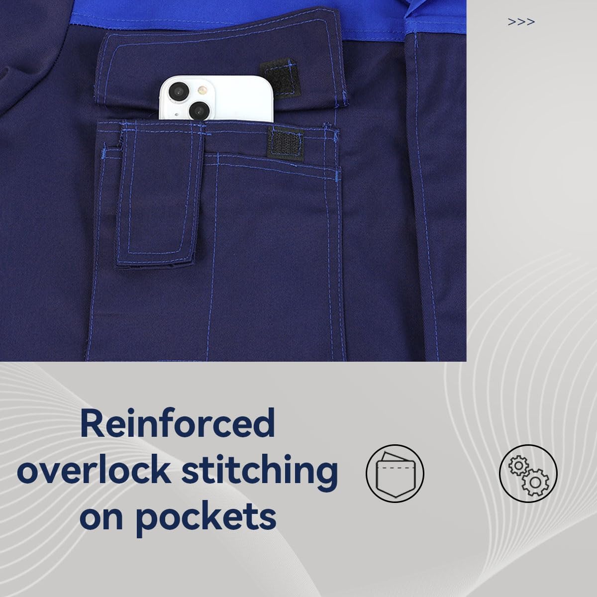 Mens Laboratory Coat DIY Workshop Long Jacket Warehouse Workwear Overcoat Adult Lab Coat - Image 3