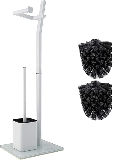 Set Wc Piantana - Cromo Lucido –22X18X70Cm– Portarotolo E Portascopino Incl. –...