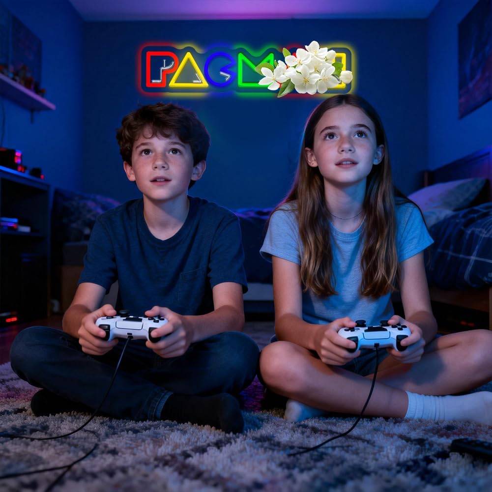 LED Neon Sign for Gaming Room Decor, 14.9 x 3.3 inch Gamer Light Wall Art