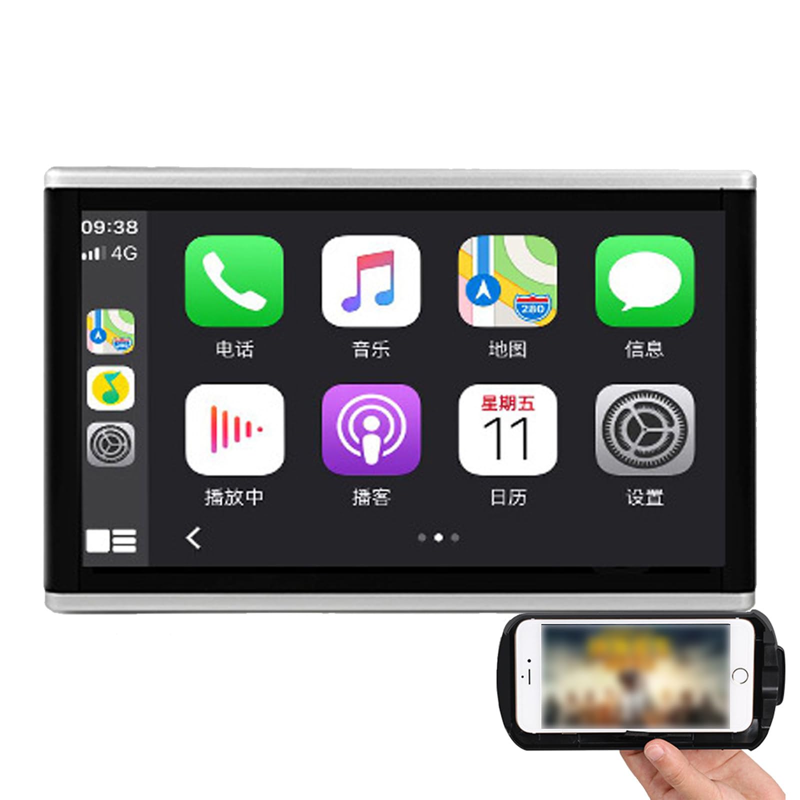 TéLéViseur IPS 10,1" / 11,6" pour Appuie-TêTe De Voiture, Lecteur pour SièGes ArrièRe, Moniteur pour Voiture, Projection D'éCran sans Fil, SystèMe De Divertissement,11.6Inch