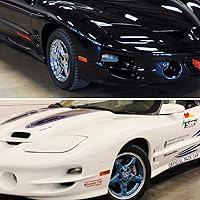 Vista 5 de Conjunto de Carcasa de Luz Halógena con Lente Ahumada de Repuesto Compatible con Pontiac Firebird Trans Am 1998-2002 Luces de Marcador Lateral