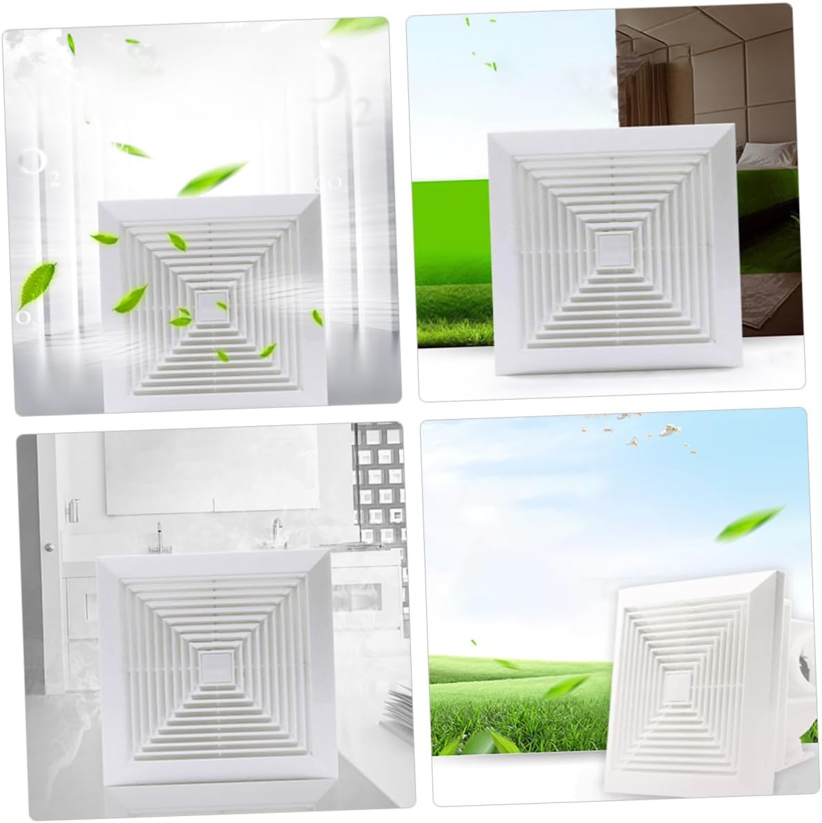 Powerful Silent Bathroom Exhaust Fan 8-inch Ventilation Fan for Kitchen Toilet Household Ventilation