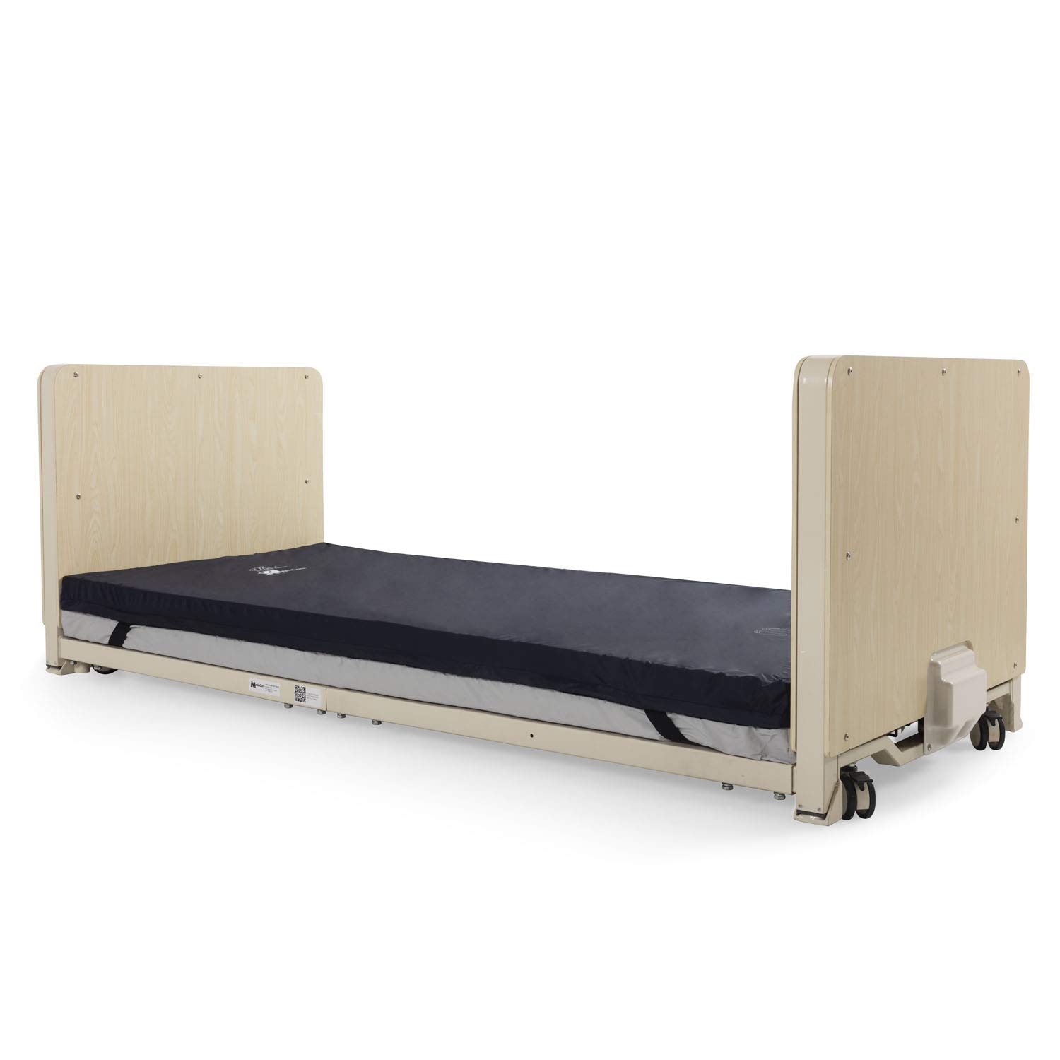 Super Low Full Electric Hospital Bed - Lowest Bed, Goes Down to Floor -  with Premium Foam Mattress