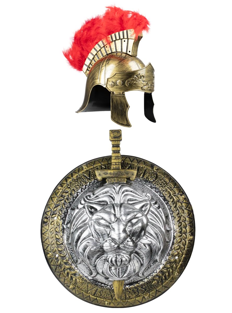 Funidelia | Set de armadura de caballero para hombre Medieval, Edad Media - Disfraz para adultos y divertidos accesorios para Fiestas, Carnaval y Halloween - Dorado