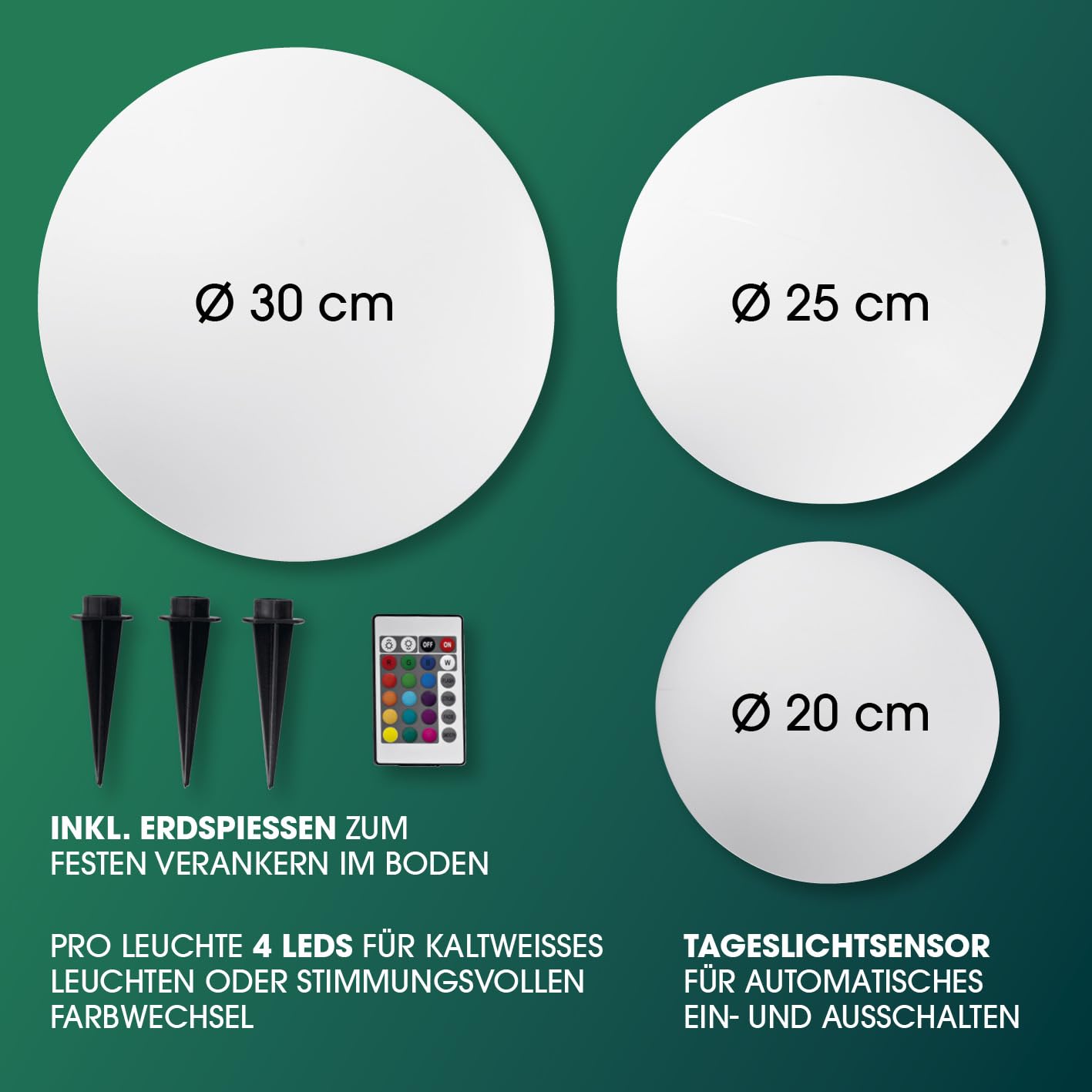 EASYmaxx Lampa solarna LED ze zmianą kolorów | dekoracyjna lampa ogrodowa z oświetleniem LED | piękne efekty świetlne z czujnikiem światła dziennego, do użytku wewnątrz i na zewnątrz, dekoracja