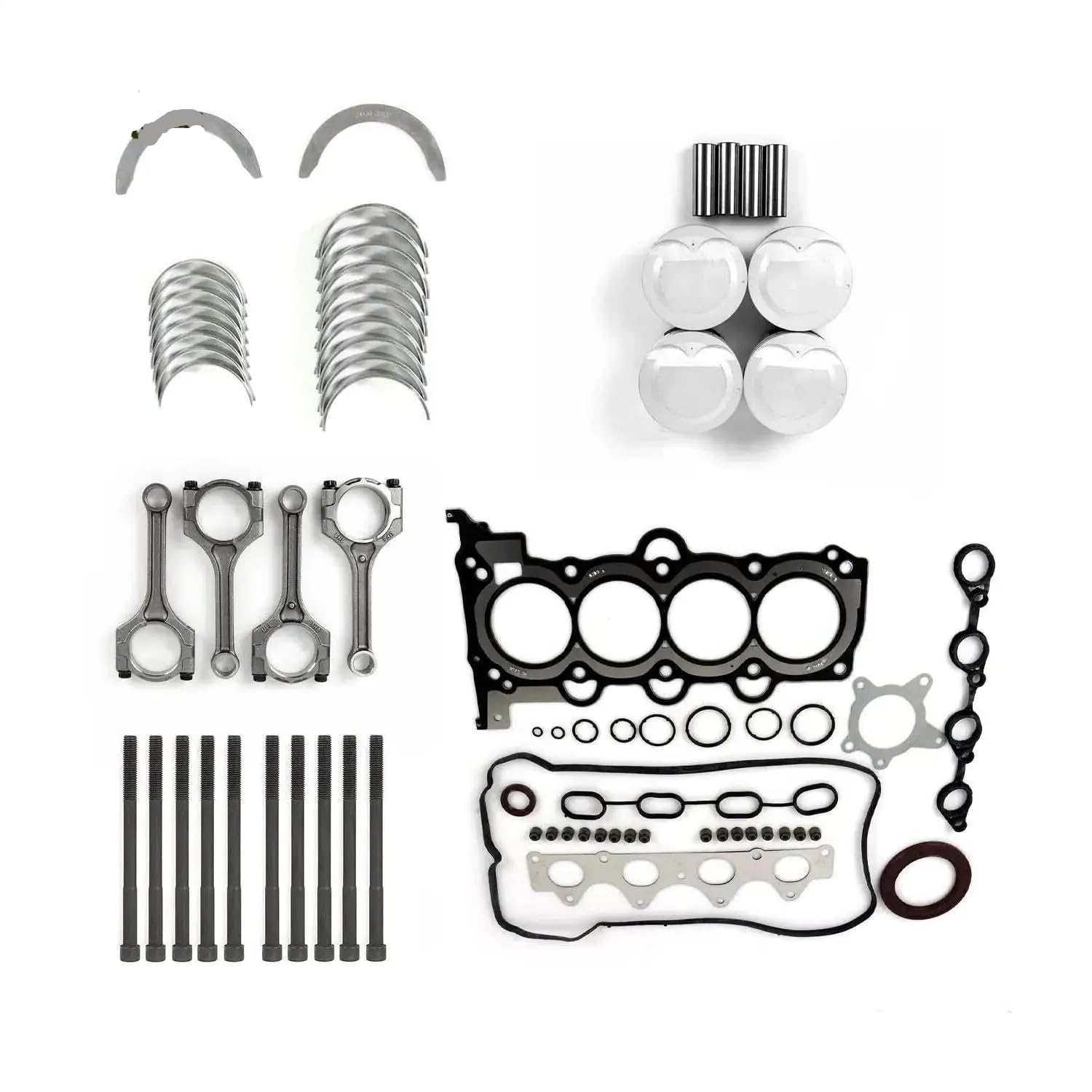 Kit de juntas de reconstrucción de motor compatible con motor G4FA de 1,4 L para modelos de vehículos seleccionados