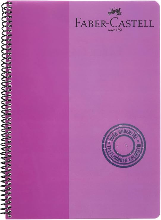 Faber-Castell Spiral Notebook, A4, 120 Sheets, 70g Paper, Checkered, Durable Plastic Cover, Assorted Colors, Convenient and Stylish Design