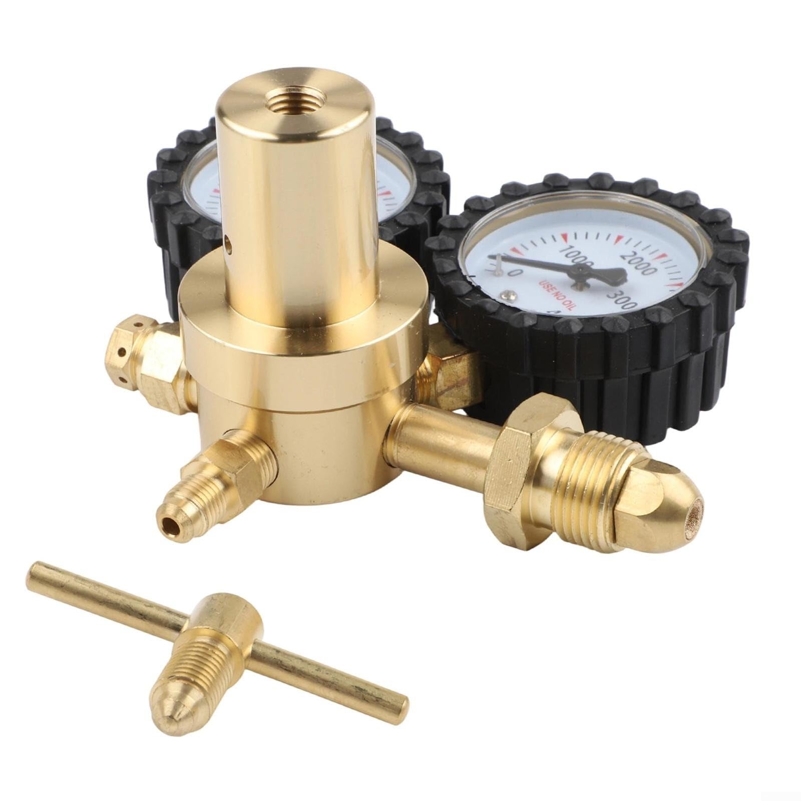 Régulateur de pression d'azote en laiton G5/8 CGA580 avec tuyau de 2 m, vanne de régulation haute pression 1-200 bar, entrée 1-60 bar, sortie pour industrie et laboratoire (A)