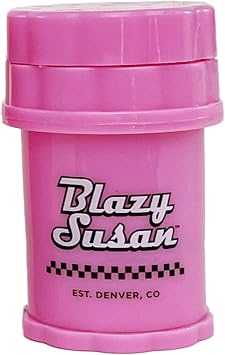 Blazy Susan BLazy Susan Mini 4-Piece Herb Saver Grinder Pink