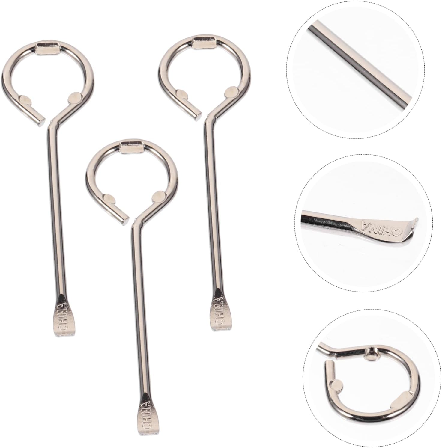 6 Pcs Paint Bucket Opener Bucket Wrench Opener Soda Paint Bucket Lid Lifter Metal Can Opener Bottle Opener for Arthritic Hands Jar Lid Opener Pro Tools Iron Opener Can Lid Manual (Silver 12X3.5cm)
