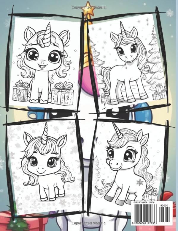 CHRISTMAS UNICORNS! A MAGICAL CHRISTMAS!: Best Gift Idea For 4-8 Years Old Girls, Cute Christmas Unicorns, Gift For Kids image 3