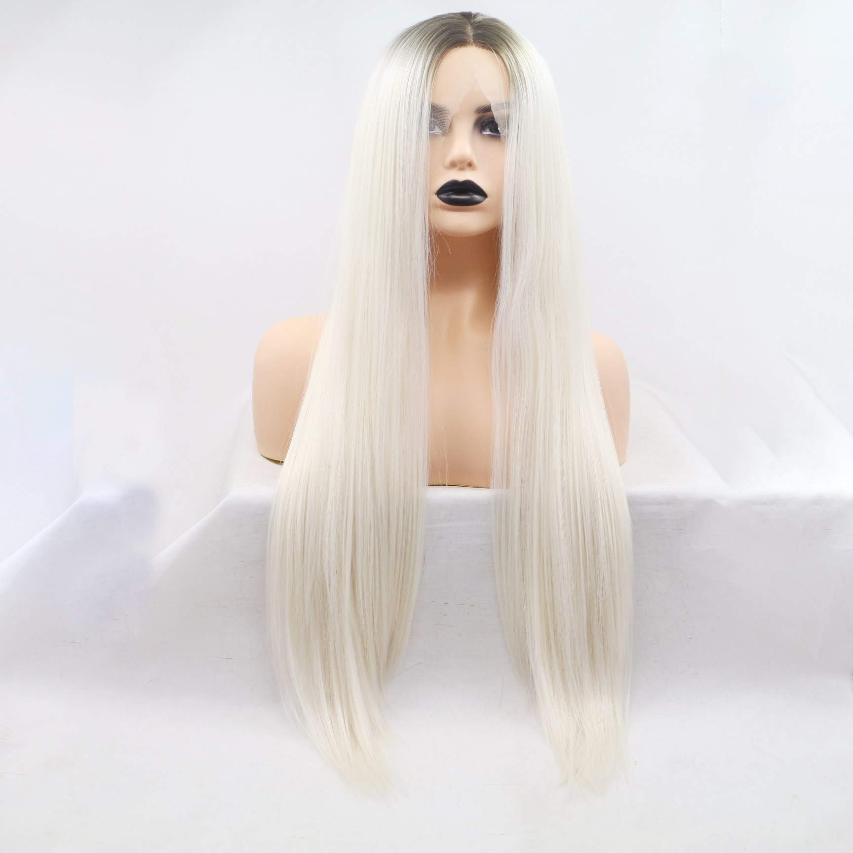 Amazon.com : Platinum Blonde Lace Front Wigs for Women 