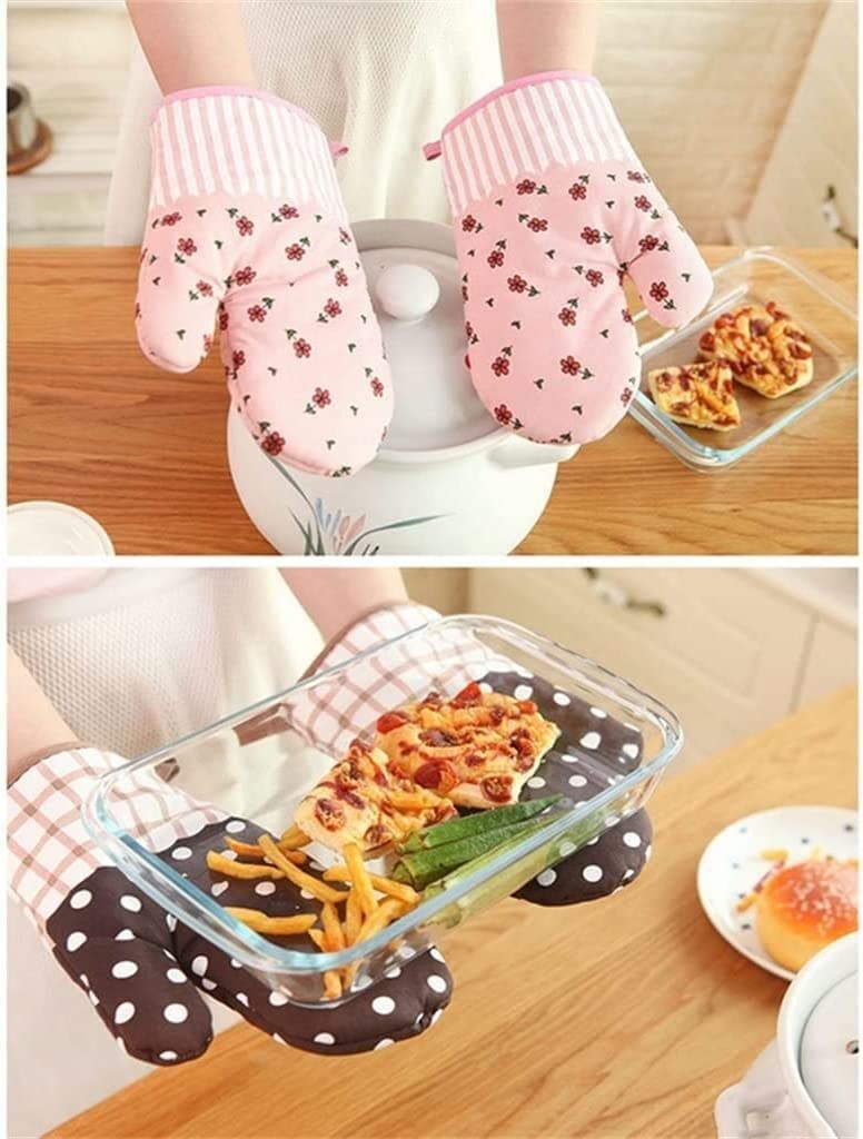 MRKU Gants de Cuisine, maniques, Gants de Four, résistants à la Chaleur, Paire d'ustensiles de Cuisine isolés