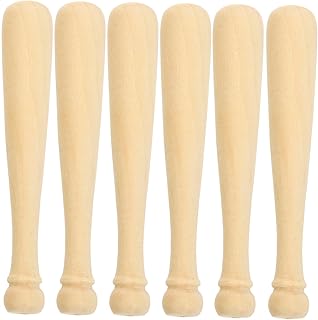 EXCEART Wooden Bat Bats 20pcs Mini Baseball Bat Toy for Wood Crafts for Wooden Toy Bat with Nails Mini Bat Baseball Bat Wood Bat
