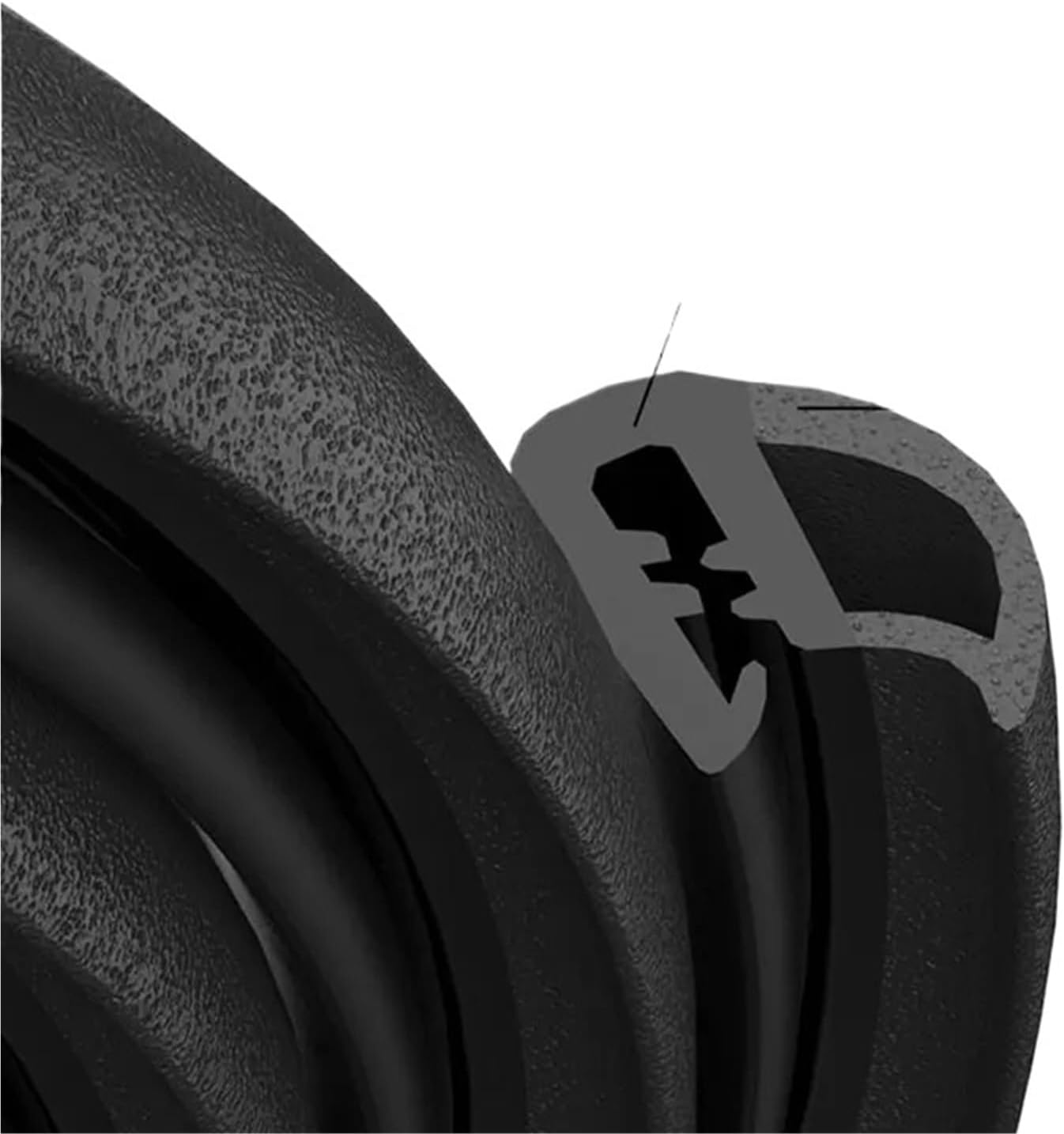 2m Car Door Edge Seal Strip Thicken Rubber B-Pillar Waterproof Soundproof Auto Sealant Strip Fits