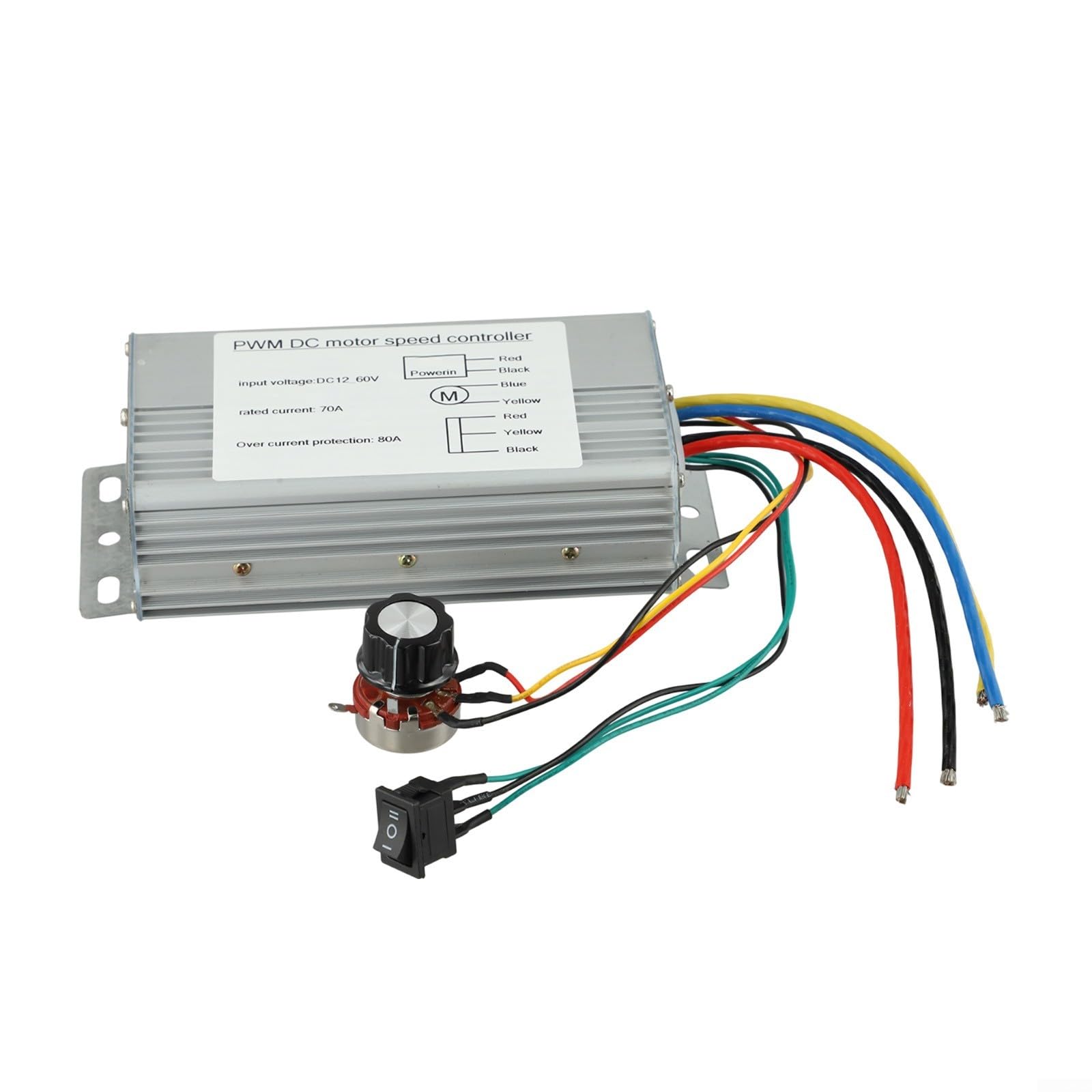 Controlador de motor de cepillo CC 12-60 V 70 A hacia adelante y hacia