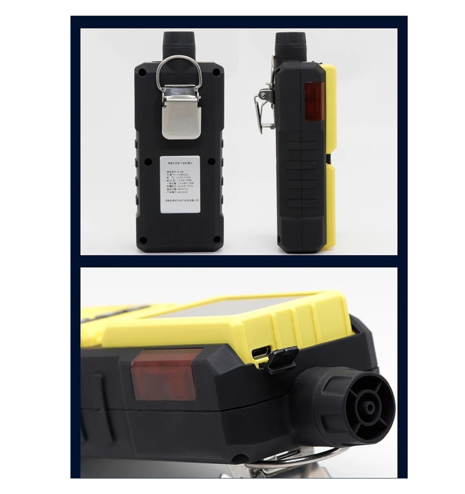 K600 Pumpen-Gasdetektor mit LCD-Display, Ton, Licht, Schock, CO2, CO, H2S, HCL, CL2, Vier-in-Eins-Gasmessgerät for Arbeit und Zuhause Hohe Empfindlichkeit für das Labor(HCL)