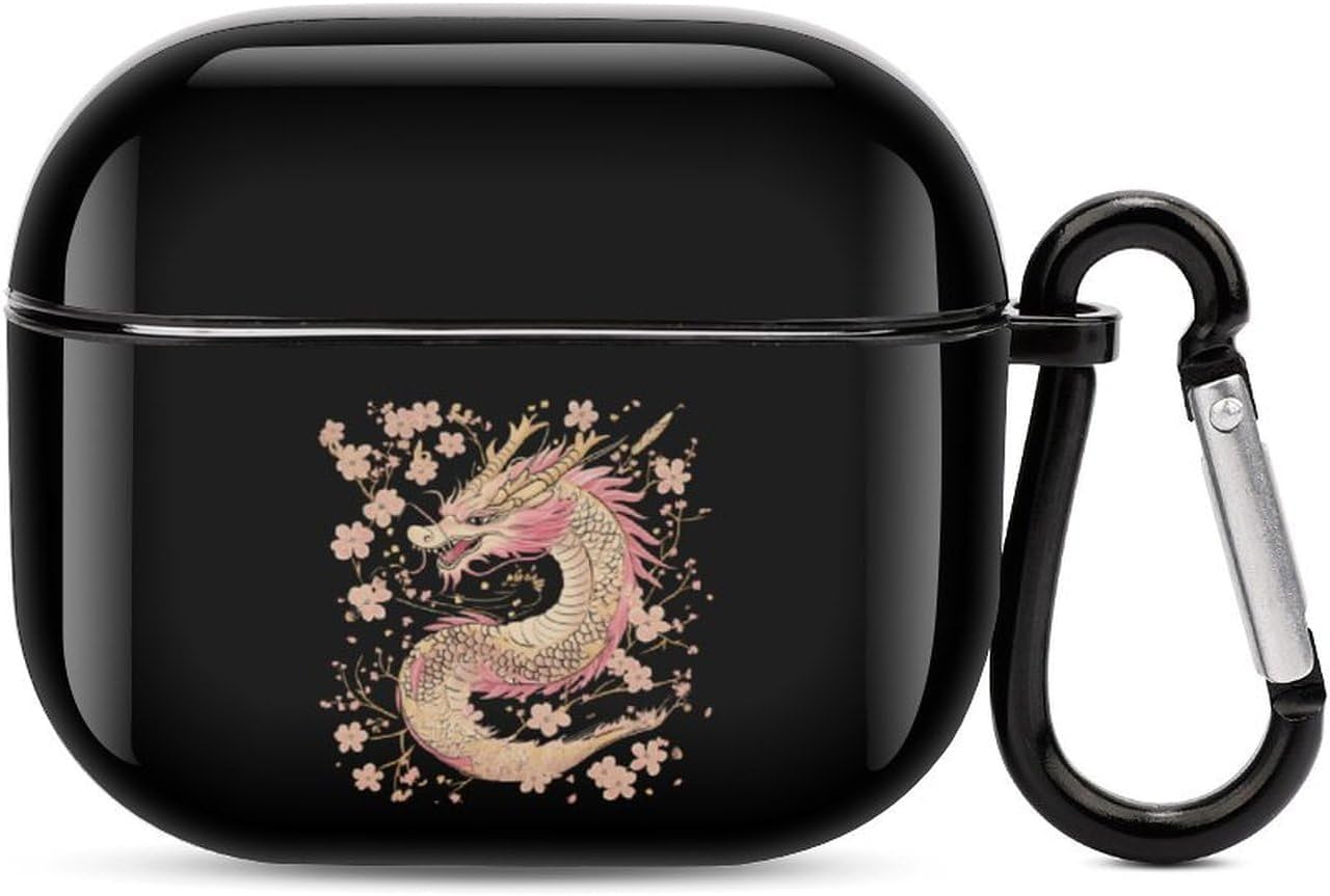 Japanese Dragon Cherry1 Flower Funny Earbuds Case for Airpods 3